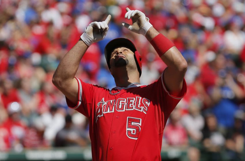 ANGELS PUJOLS ユニフォーム 5 Vintage Majestic Anaheim Angels Baseball Jersey #5 Pujols White