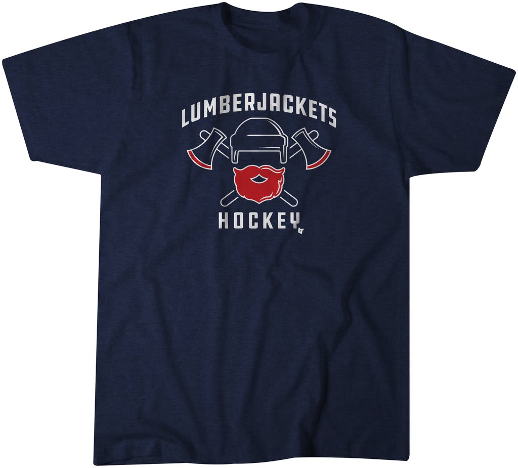 Blue jackets t shirt on sale