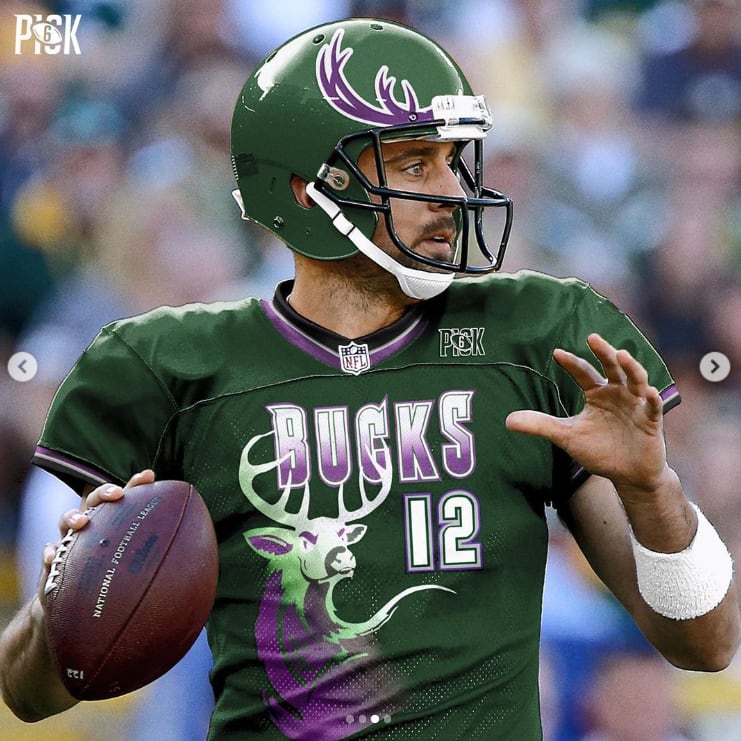 This Bucks-Packers Crossover Jersey Concept Looks Amazing on Aaron Rodgers