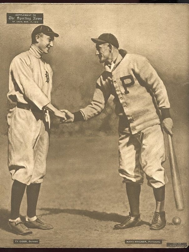 Photo from 1910 of TY Cobb and Honus Wagner is an Incredible Throwback