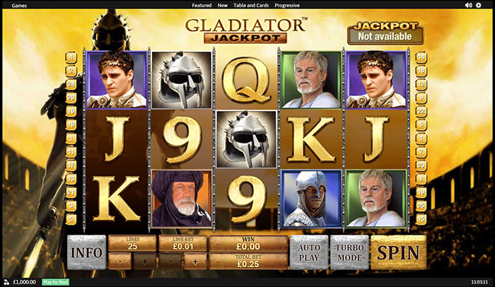 gladiator slot machine free play