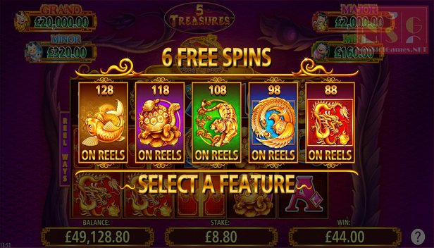 five treasures slot machine